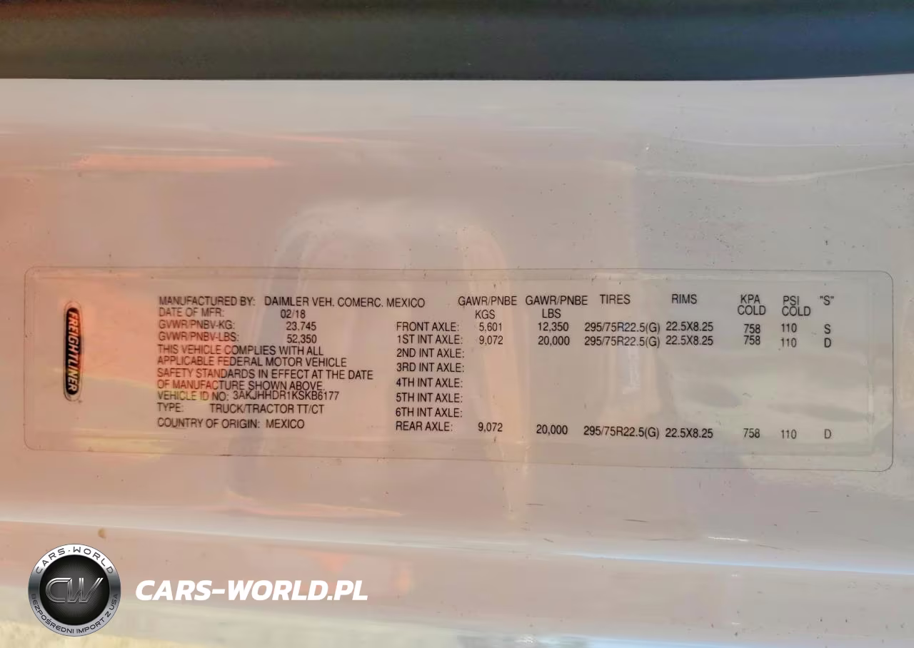 2019 Freightliner Cascadia 126 Semi Truck VIN:3AKJHHDR1KSKB6177 - 10