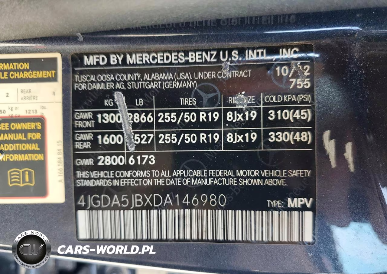 2013 Mercedes-Benz Ml 350 VIN:4JGDA5JBXDA146980 - 13