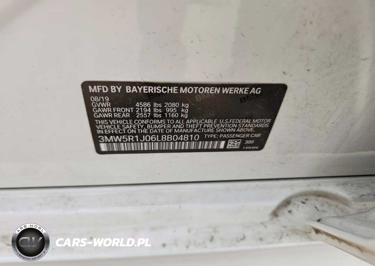 2020 BMW 330I VIN:3MW5R1J06L8B04810 - 12