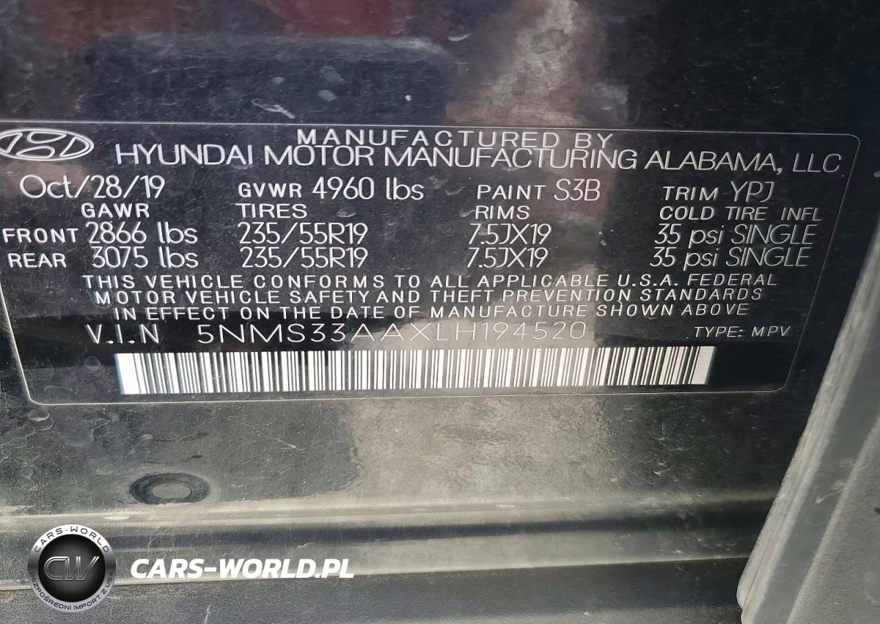 2020 Hyundai Santa Fe Sel 2.0T VIN:5NMS33AAXLH194520 - 13
