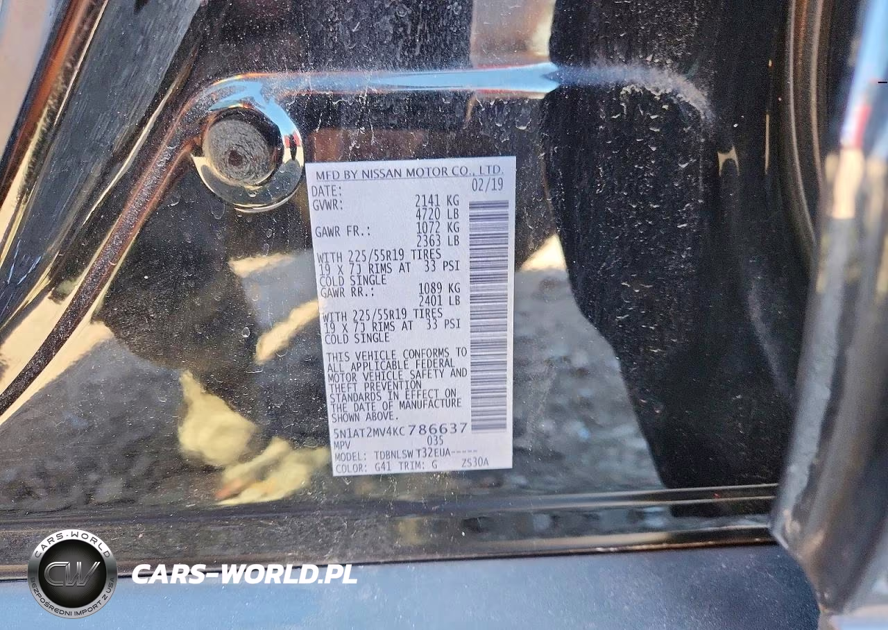 2019 Nissan Rogue Sl VIN:5N1AT2MV4KC786637 - 13