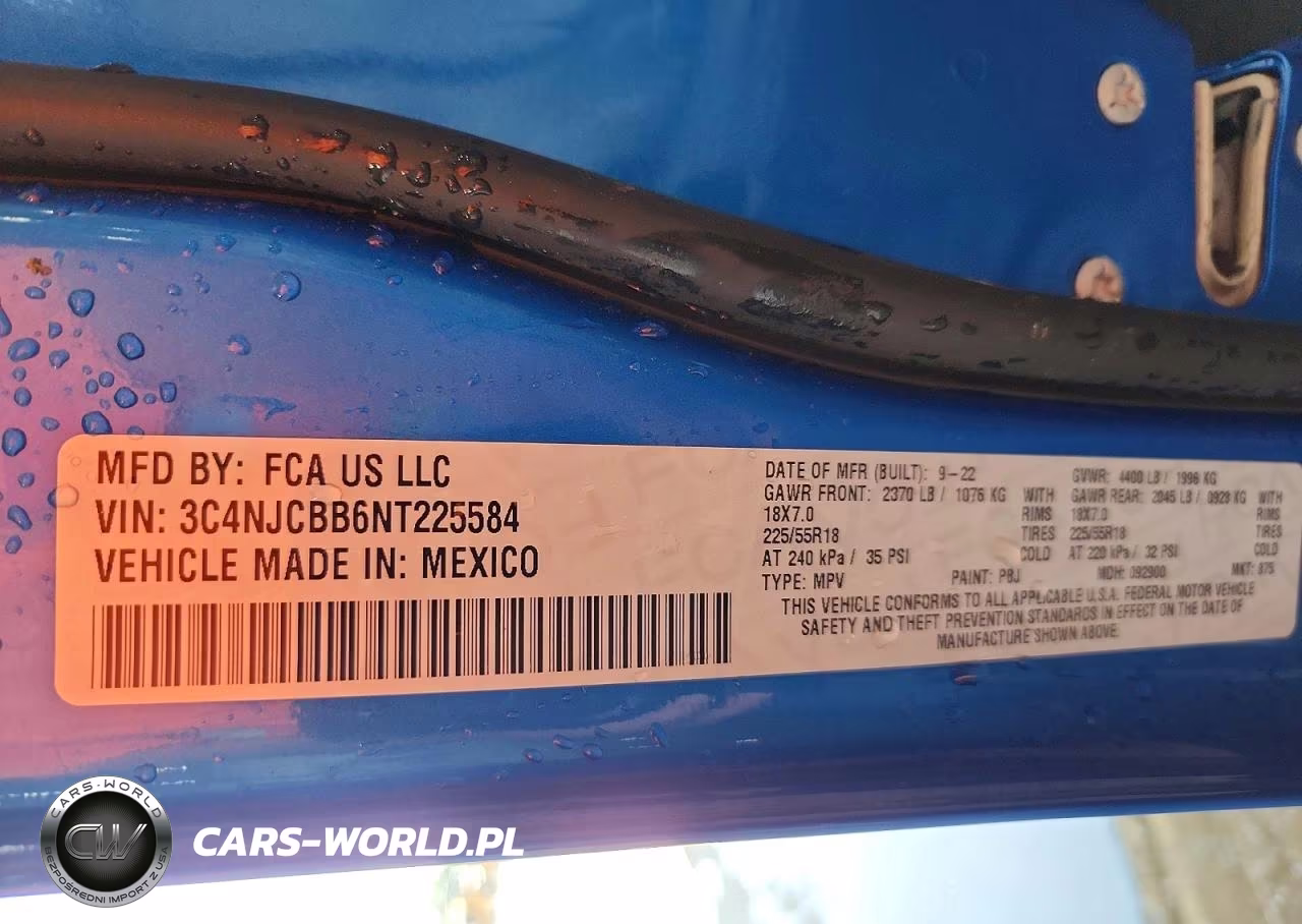 2022 Jeep Compass Latitude VIN:3C4NJCBB6NT225584 - 12
