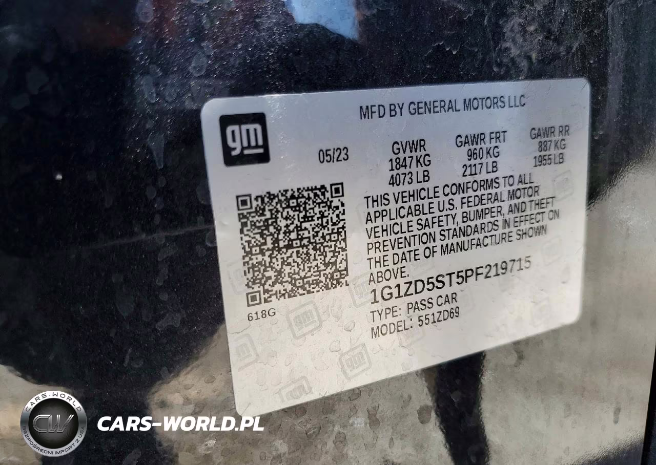 2023 Chevrolet Malibu Lt VIN:1G1ZD5ST5PF219715 - 12