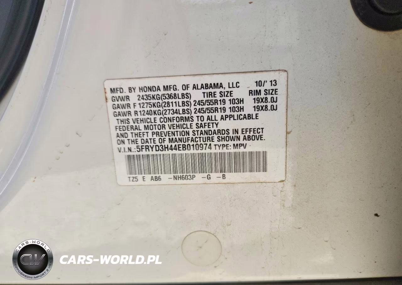 2014 Acura Mdx Technology VIN:5FRYD3H44EB010974 - 14