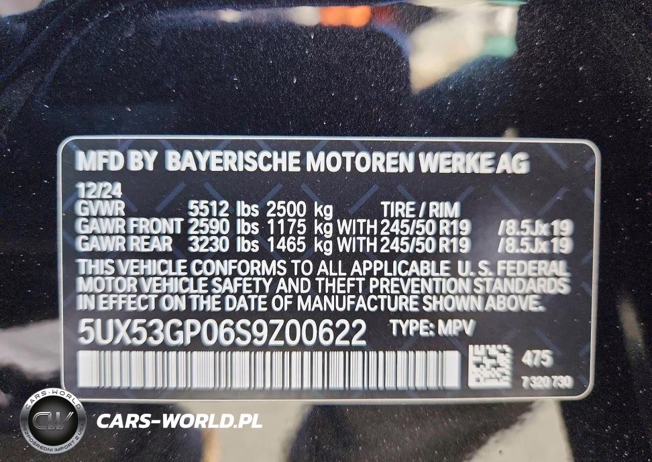 2025 BMW X3 30 xDrive VIN:5UX53GP06S9Z00622 - 13