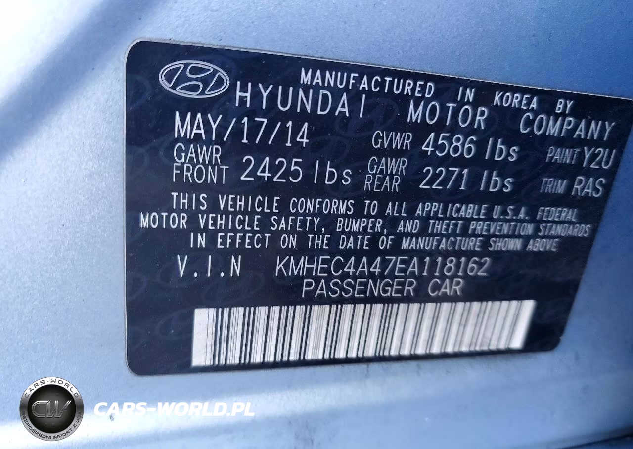 2014 Hyundai Sonata Hybrid VIN:KMHEC4A47EA118162 - 12