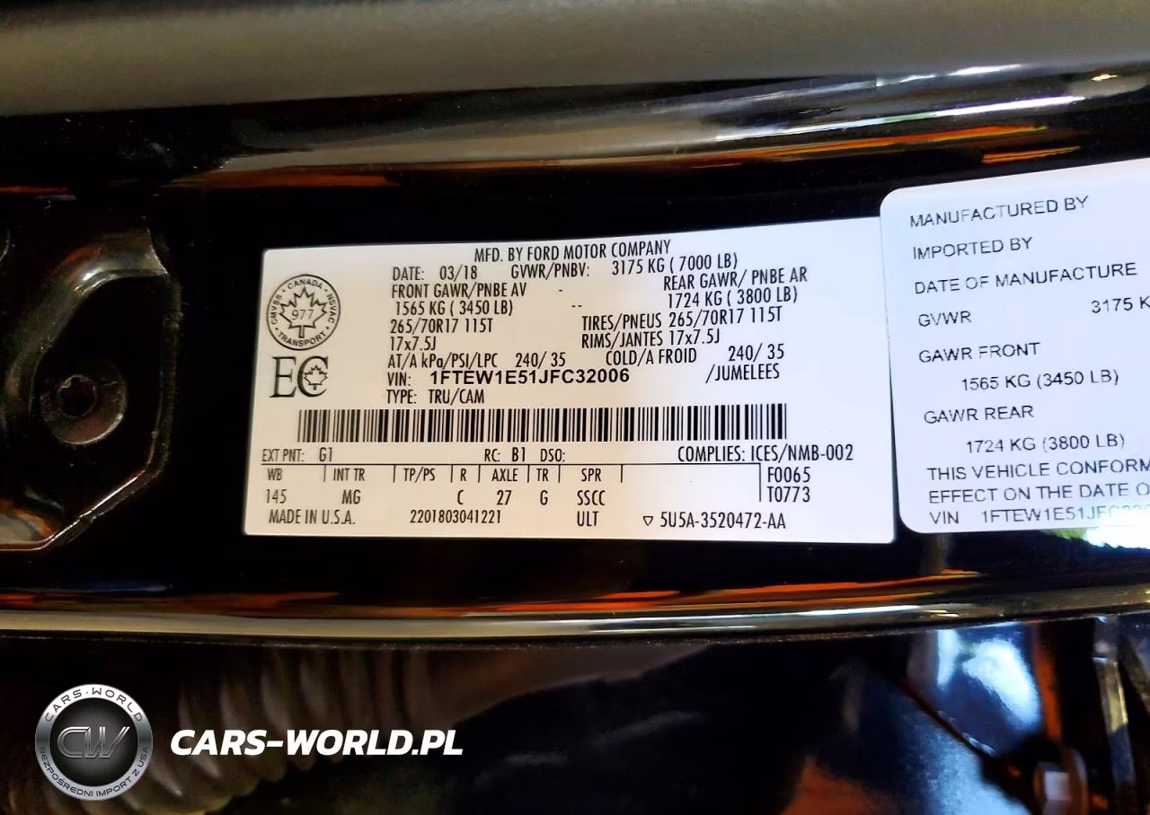 2018 Ford F150 Supercrew VIN:1FTEW1E51JFC32006 - 13