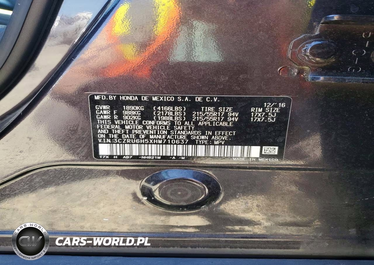 2017 Honda Hr-V Ex VIN:3CZRU6H5XHM710637 - 12