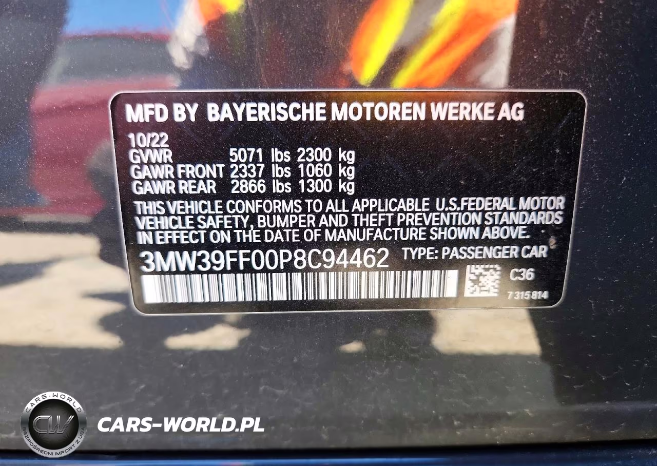 2023 BMW 330E VIN:3MW39FF00P8C94462 - 12