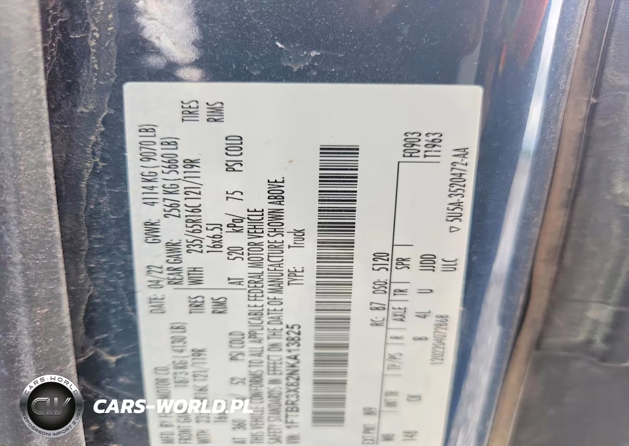 2022 Ford Transit T-250 VIN:1FTBR3X82NKA13825 - 14
