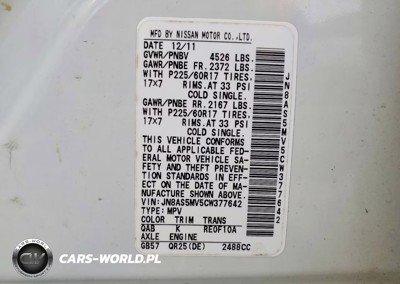2012 Nissan Rogue S VIN:JN8AS5MV5CW377642 - 13