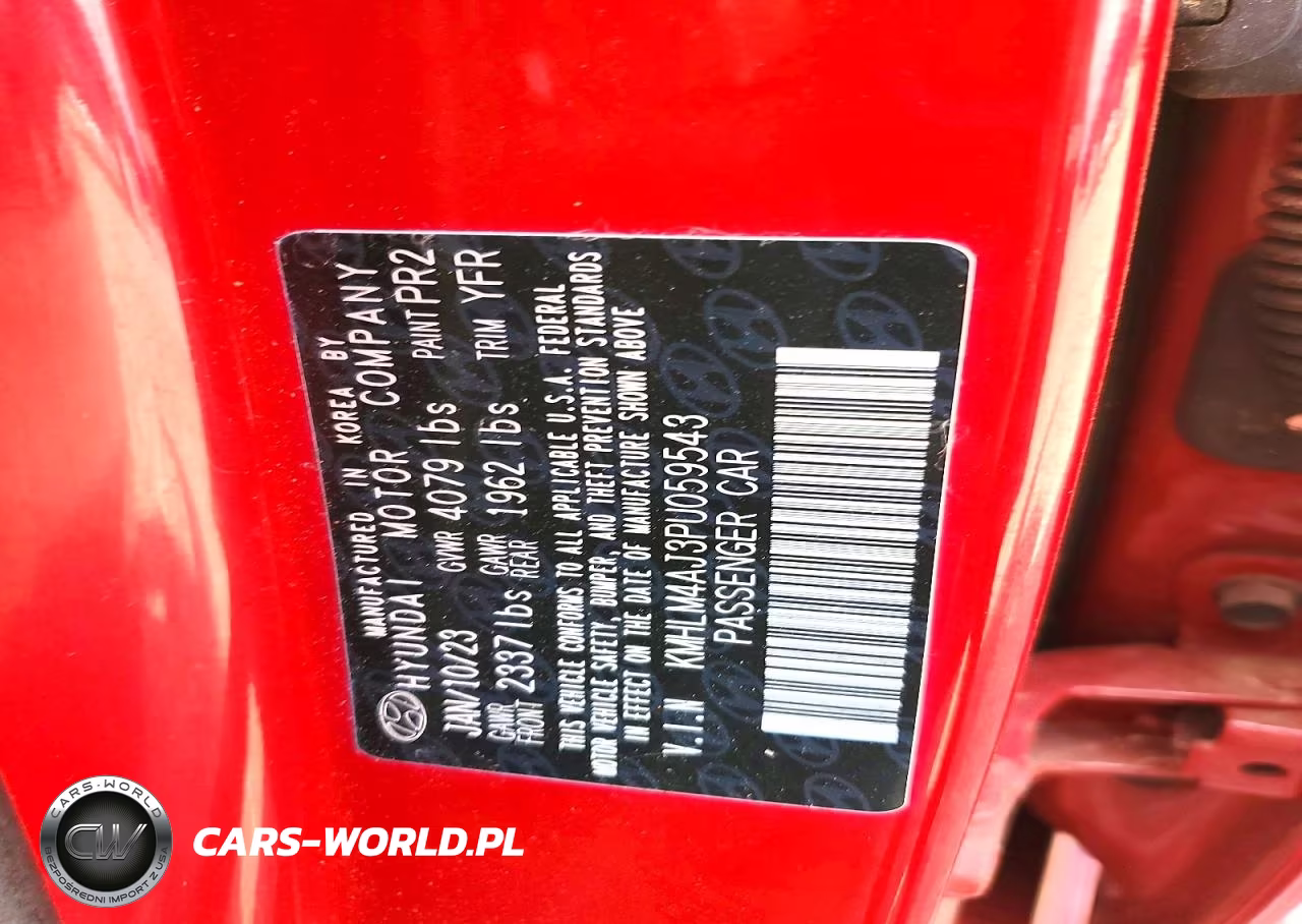 2023 Hyundai Elantra Hybrid Blue VIN:KMHLM4AJ3PU059543 - 12