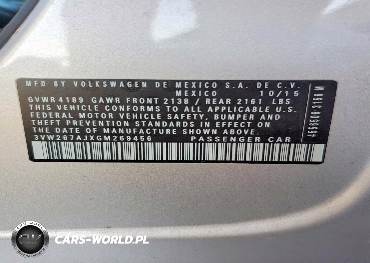2016 Volkswagen Jetta S VIN:3VW267AJXGM269456 - 13