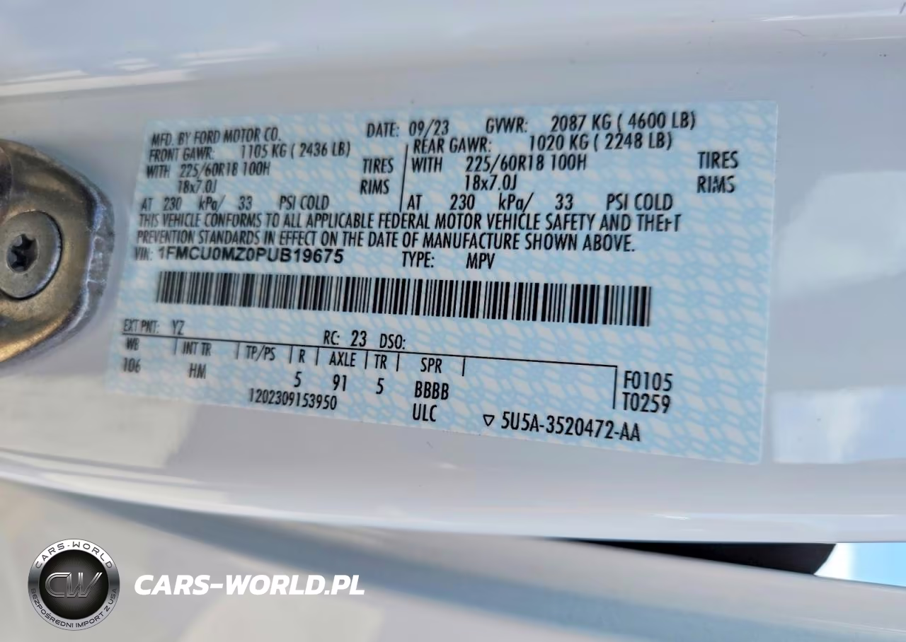 2023 Ford Escape St Line VIN:1FMCU0MZ0PUB19675 - 13
