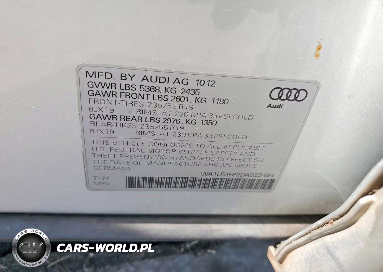 2013 Audi Q5 Premium Plus VIN:WA1LFAFP2DA022484 - 13