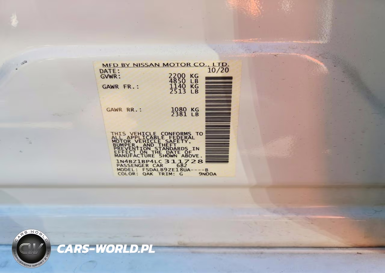 2020 Nissan Leaf S Plus VIN:1N4BZ1BP4LC311728 - 12