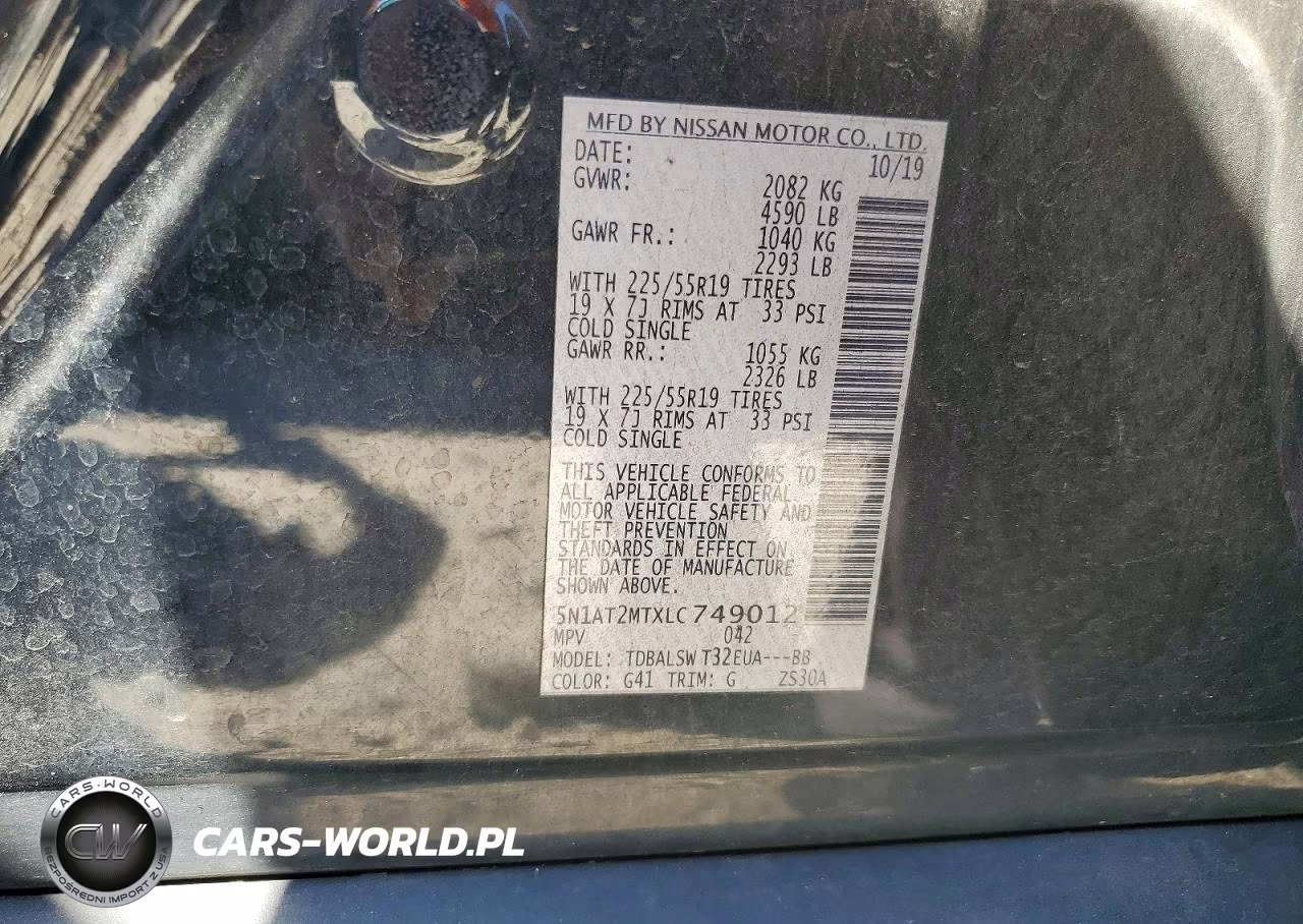2020 Nissan Rogue Sl VIN:5N1AT2MTXLC749012 - 13