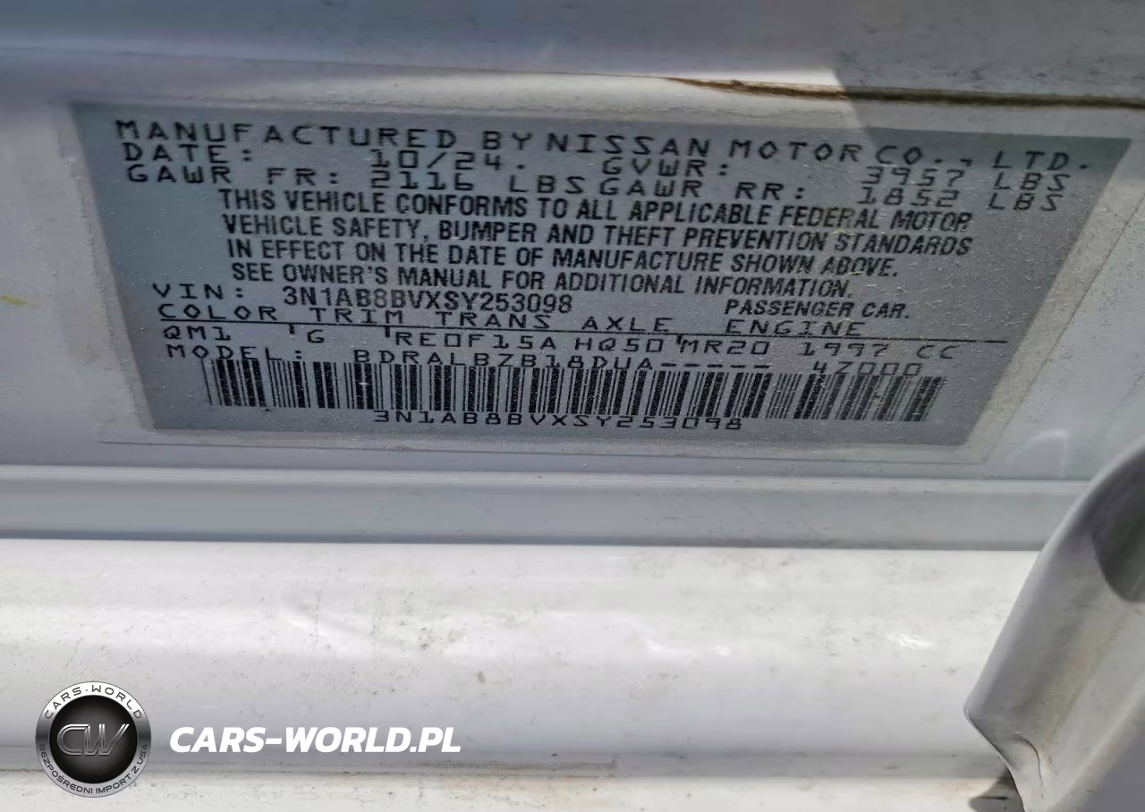 2025 Nissan Sentra S VIN:3N1AB8BVXSY253098 - 12