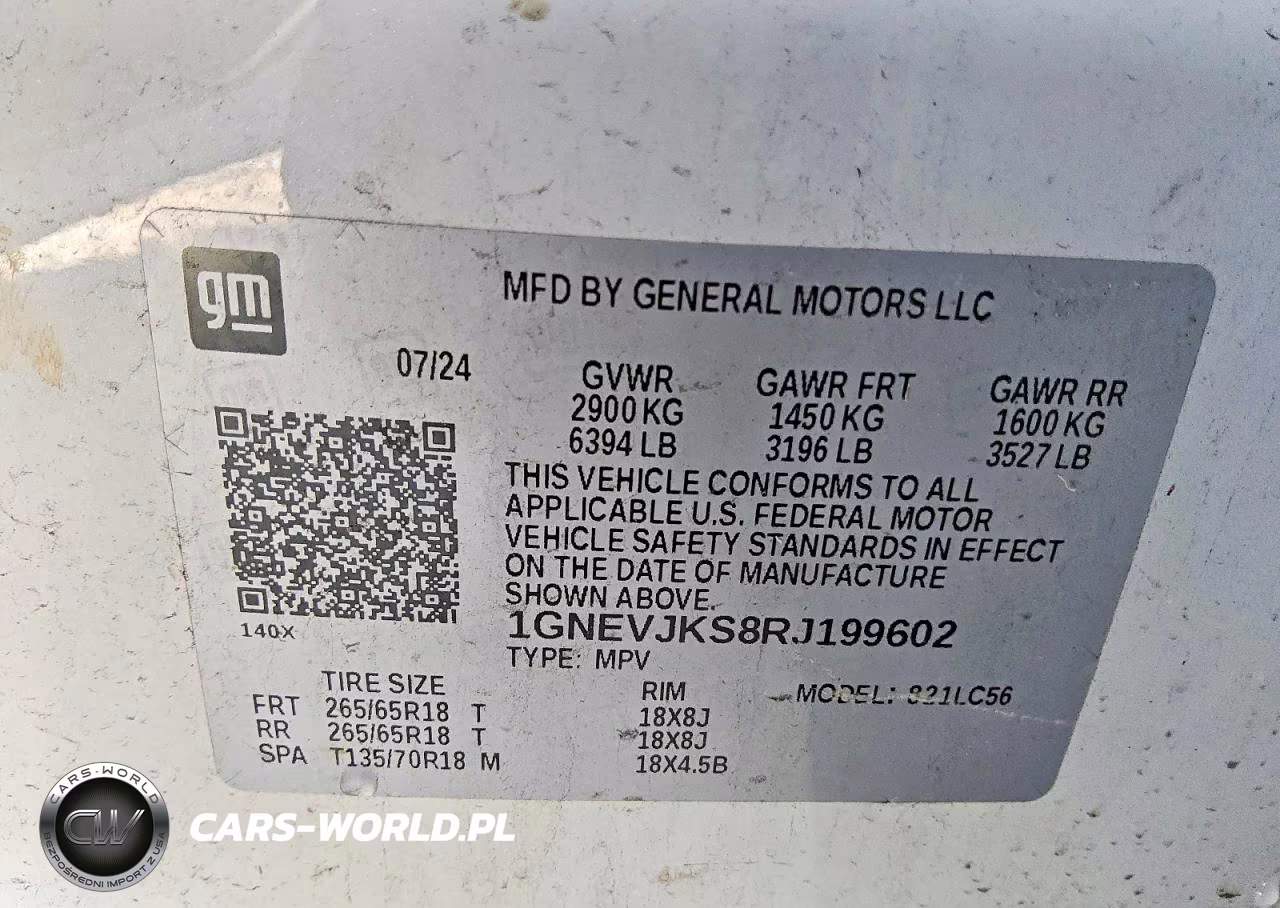 2024 Chevrolet Traverse Lt Z71 VIN:1GNEVJKS8RJ199602 - 13