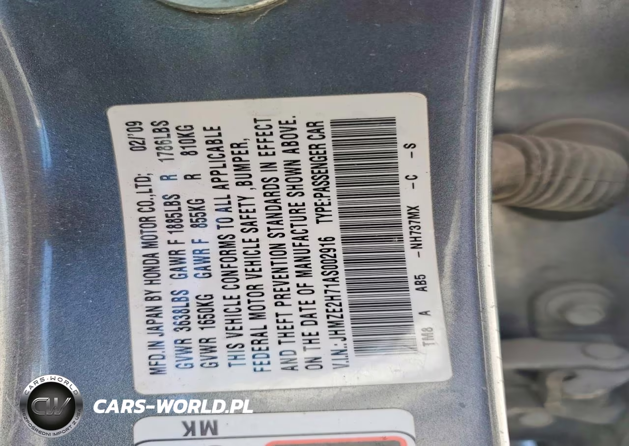2010 Honda Insight VIN:JHMZE2H71AS002916 - 12