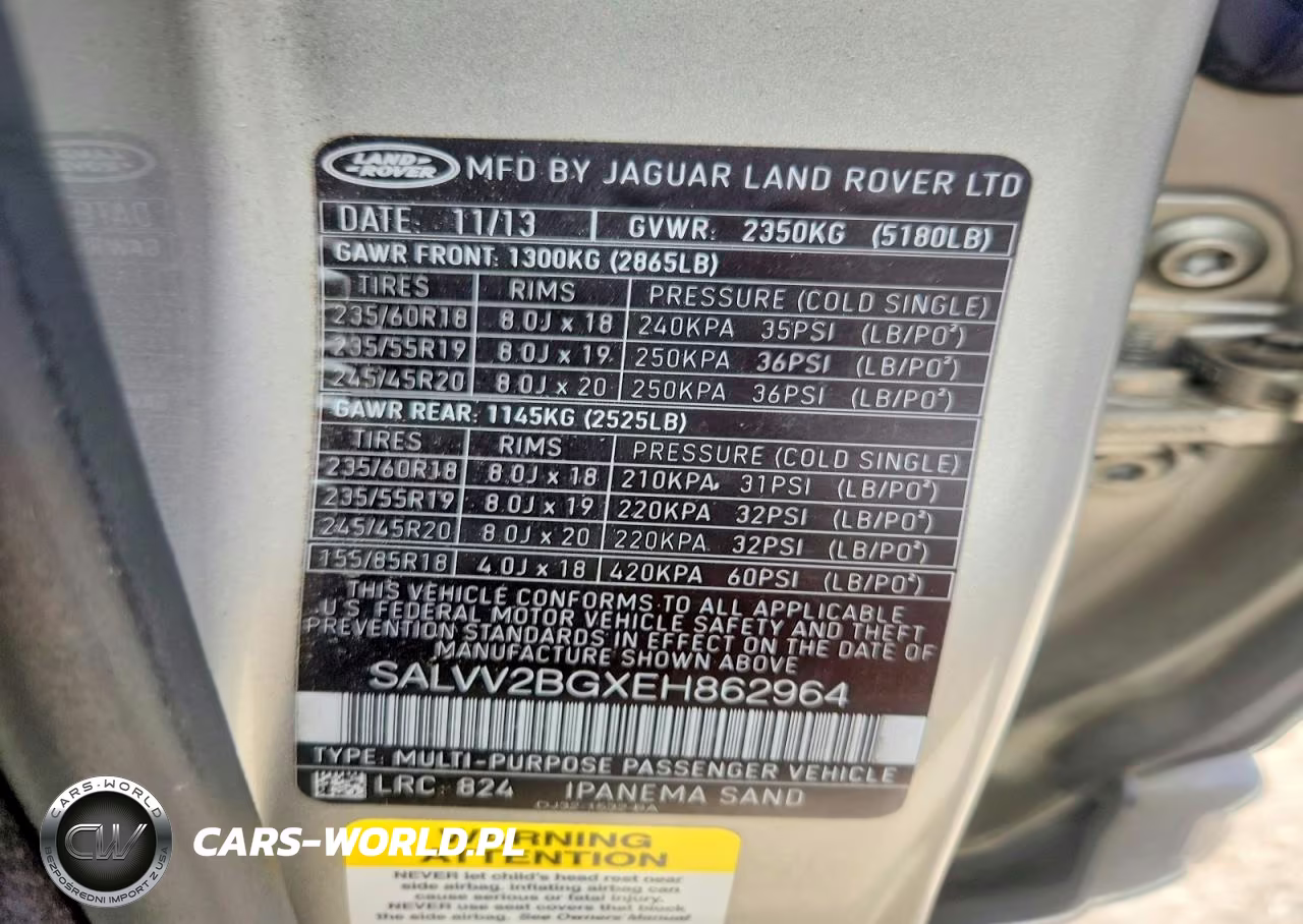 2014 Land Rover Range Rover Evoque Prestige Premium VIN:SALVV2BGXEH862964 - 12