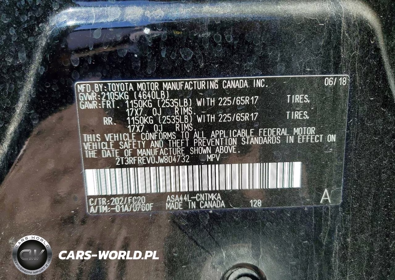 2018 Toyota Rav4 Xle VIN:2T3RFREV0JW804732 - 13