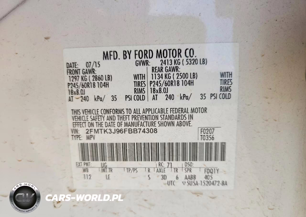 2015 Ford Edge Sel VIN:2FMTK3J96FBB74308 - 13