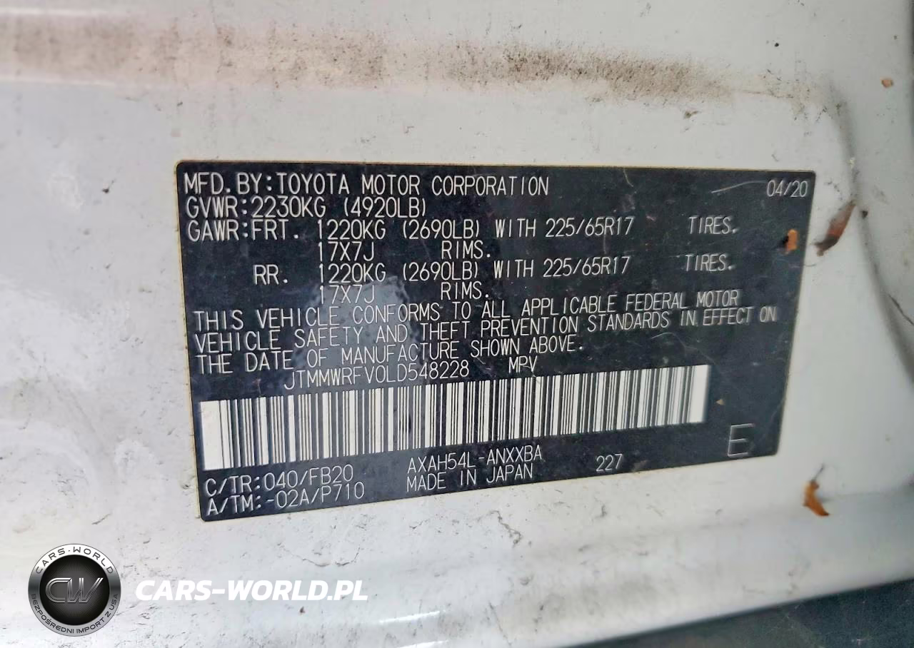2020 Toyota Rav4 Le VIN:JTMMWRFV0LD548228 - 13
