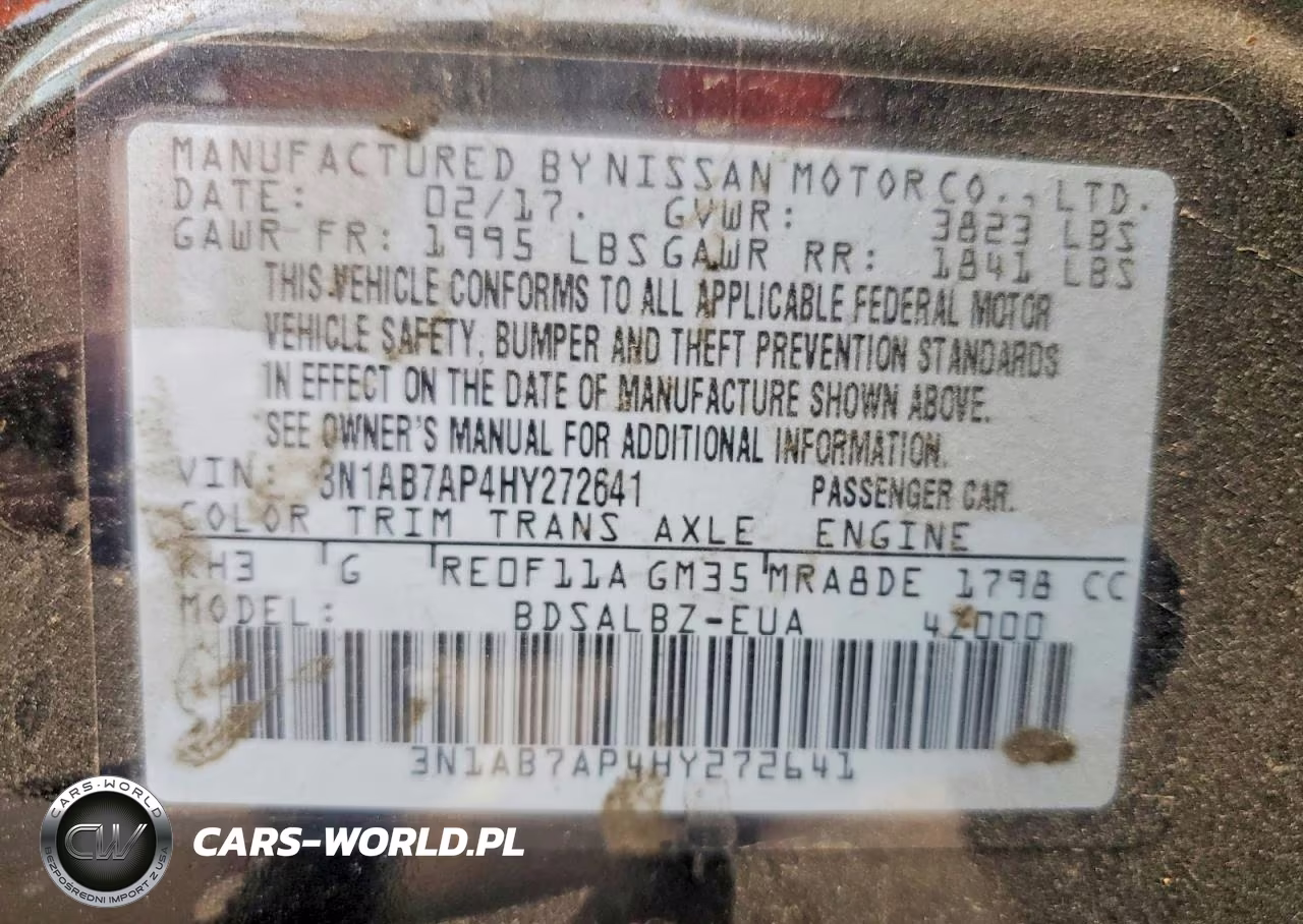 2017 Nissan Sentra S VIN:3N1AB7AP4HY272641 - 13
