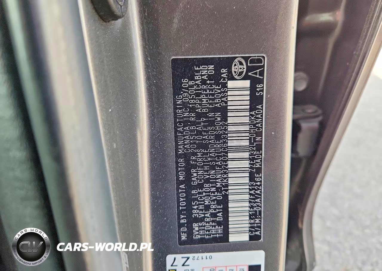 2007 Toyota Corolla Matrix Xr VIN:2T1KR32E07C633252 - 12
