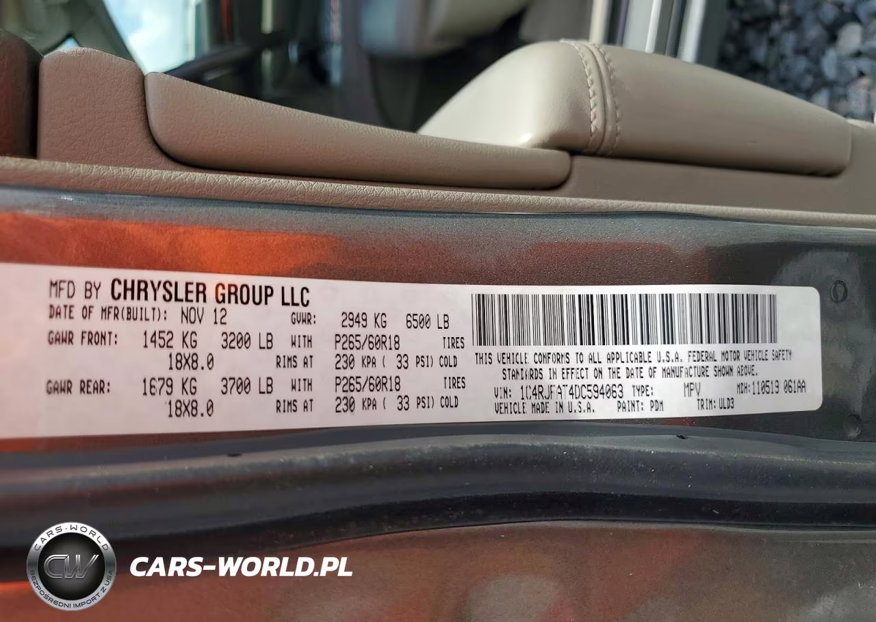 2013 Jeep Grand Cherokee Laredo VIN:1C4RJFAT4DC594063 - 12