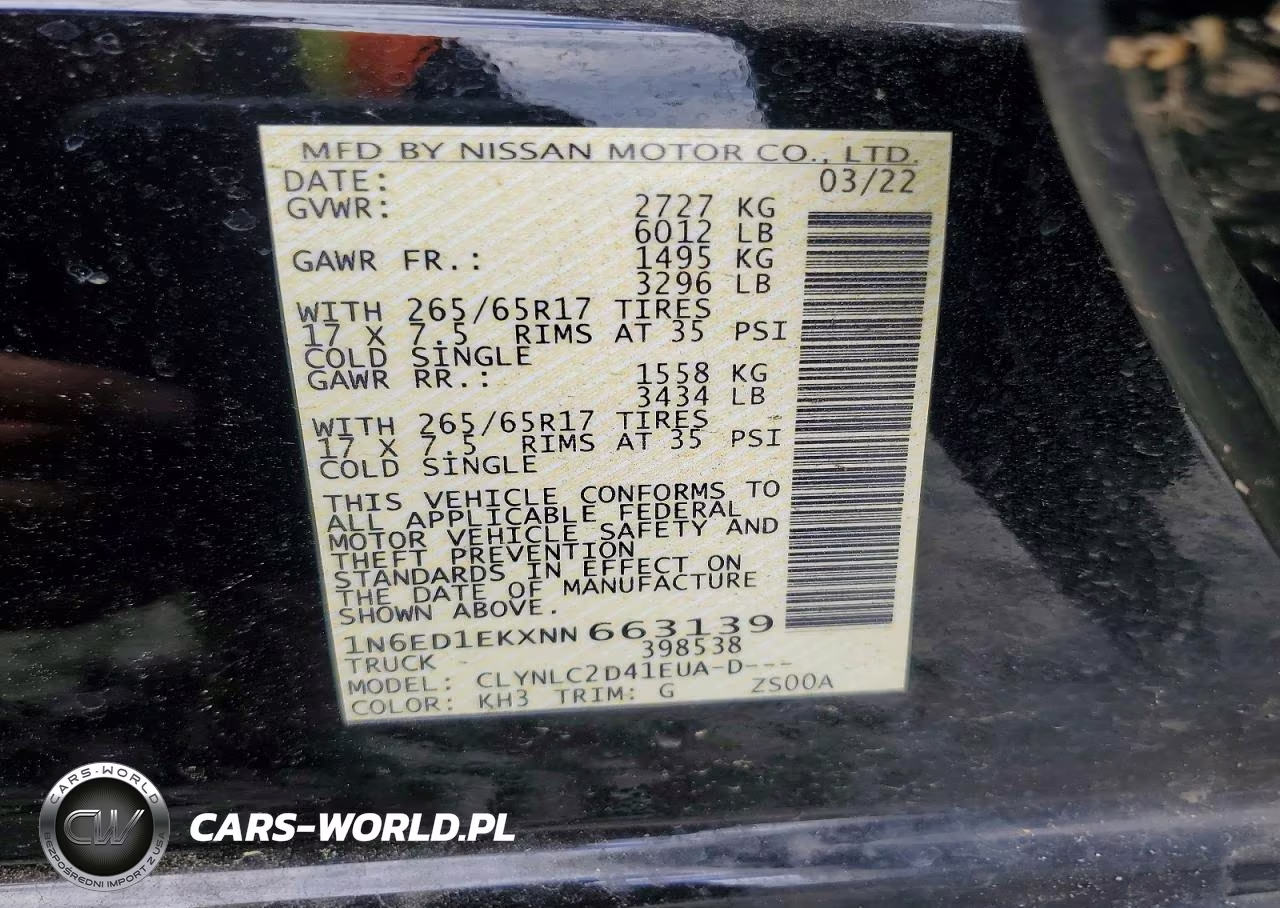 2022 Nissan Frontier Sv VIN:1N6ED1EKXNN663139 - 12
