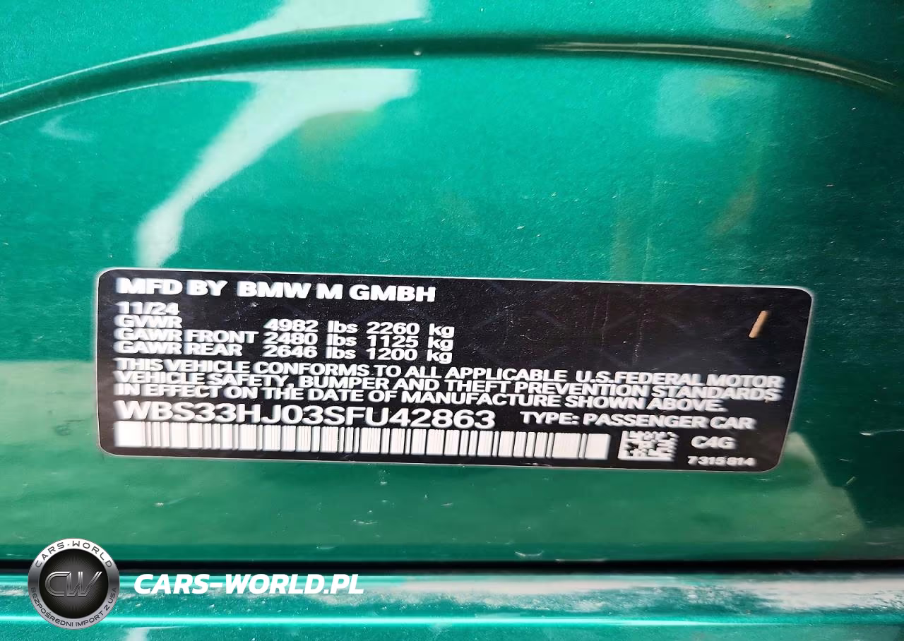 2025 BMW M3 Competition VIN:WBS33HJ03SFU42863 - 12