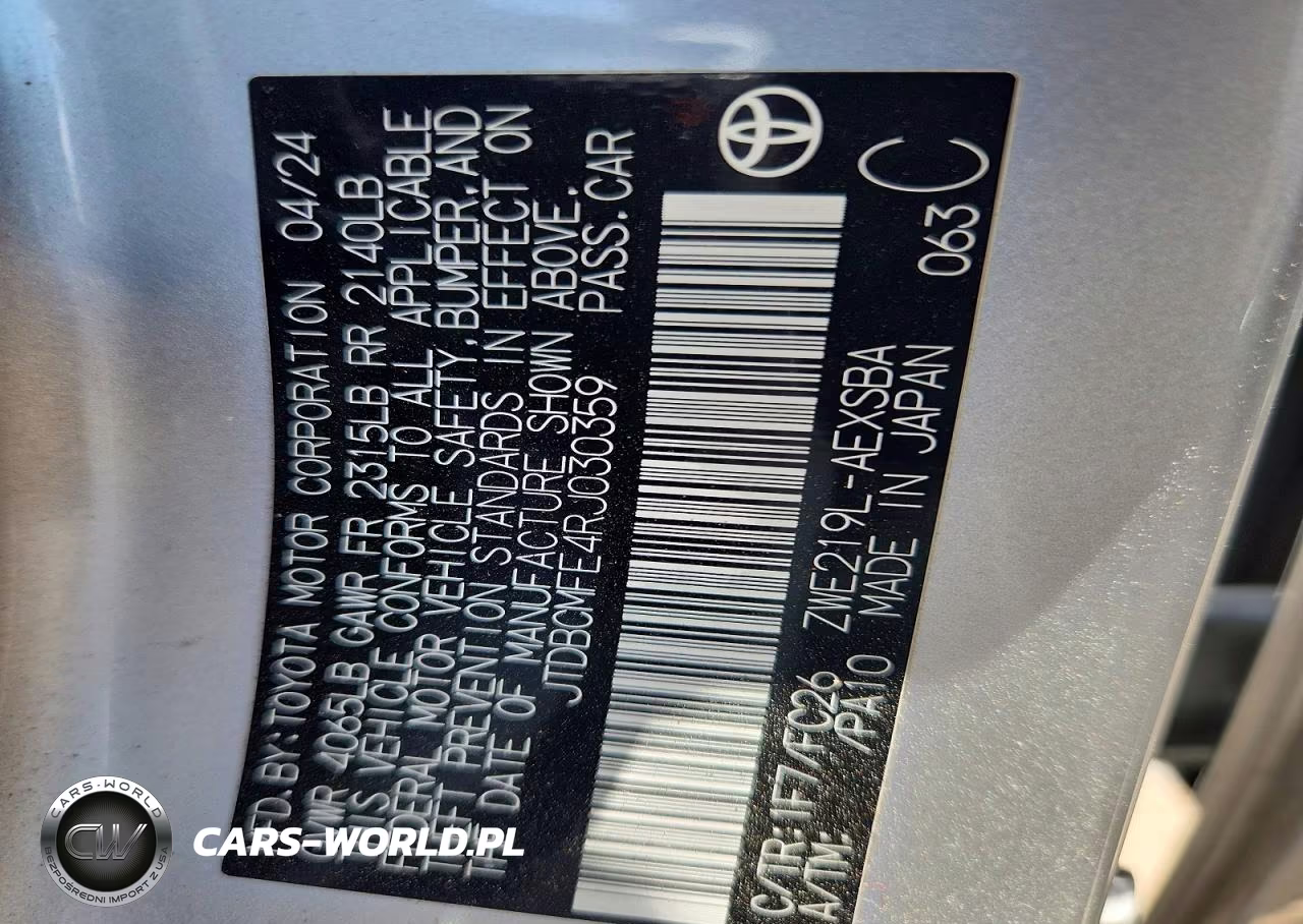 2024 Toyota Corolla Hybrid Se VIN:JTDBCMFE4RJ030359 - 12