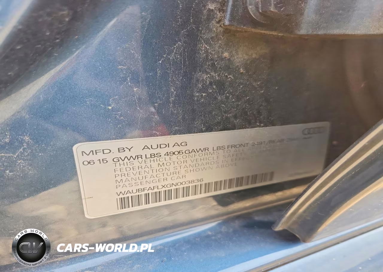 2016 Audi A4 Premium S-Line VIN:WAUBFAFLXGN003836 - 12