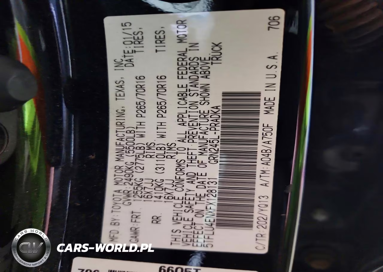 2015 Toyota Tacoma Trd Pro VIN:5TFLU4ENXFX128131 - 12