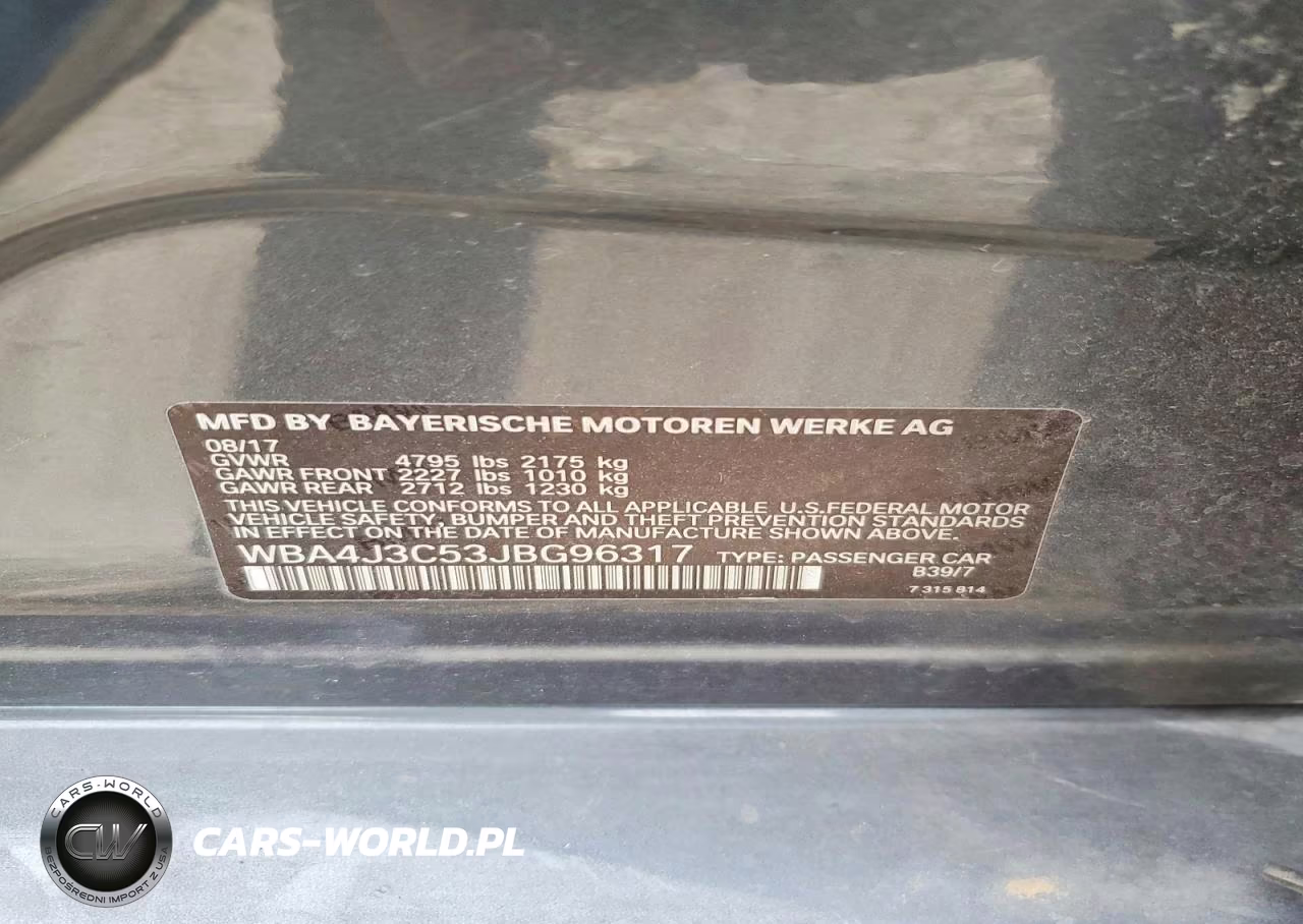 2018 BMW 430Xi Gran Coupe VIN:WBA4J3C53JBG96317 - 12
