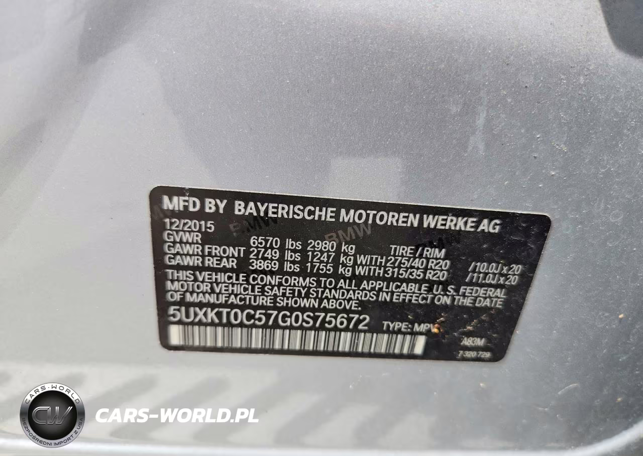 2016 BMW X5 Xdr40E VIN:5UXKT0C57G0S75672 - 12