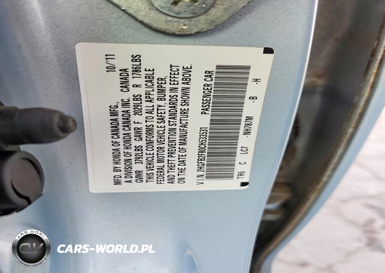 2012 Honda Civic Ex VIN:2HGFB2F80CH533531 - 13