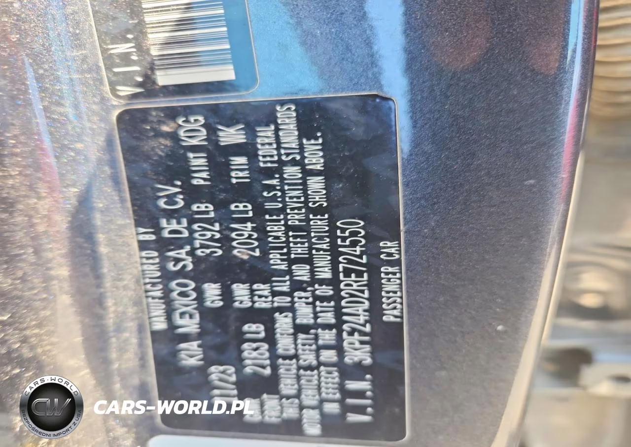 2024 Kia Forte Lxs VIN:3KPF24AD2RE724550 - 12
