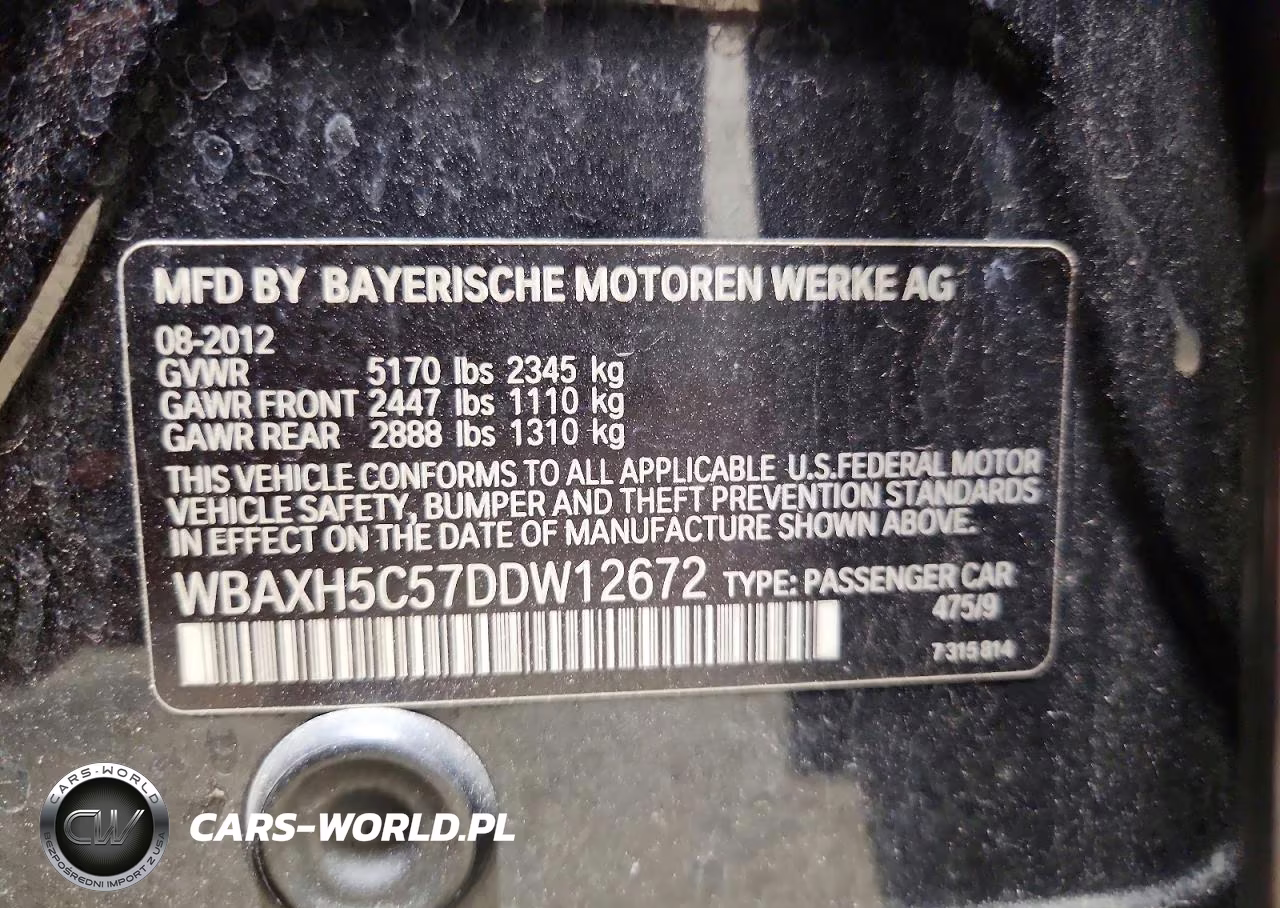 2013 BMW 528 Xi VIN:WBAXH5C57DDW12672 - 12