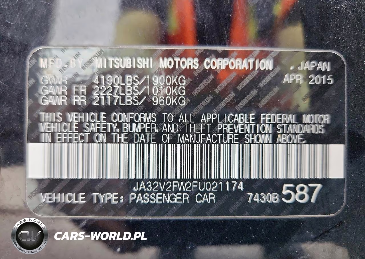 2015 Mitsubishi Lancer Se VIN:JA32V2FW2FU021174 - 13