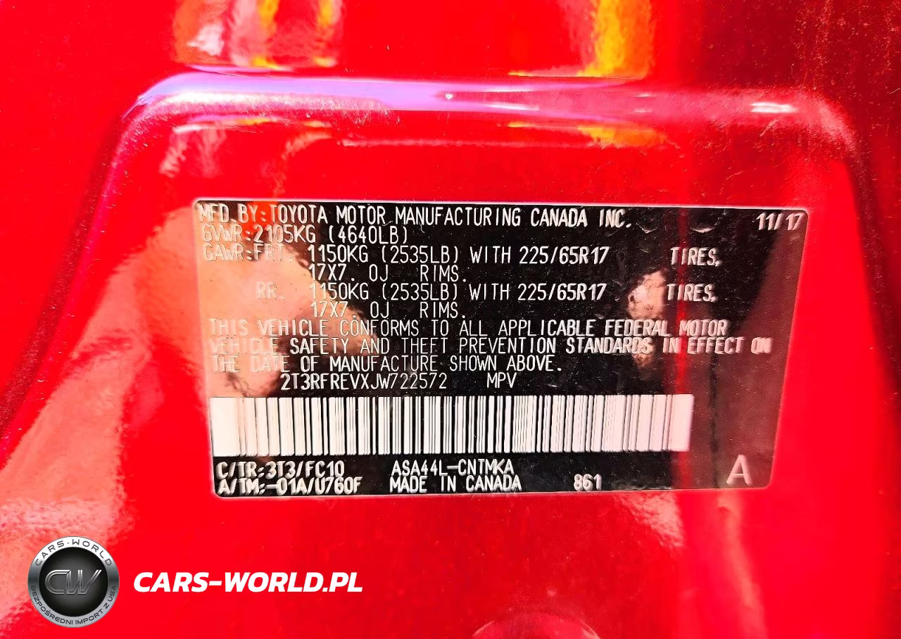 2018 Toyota Rav4 Xle VIN:2T3RFREVXJW722572 - 13