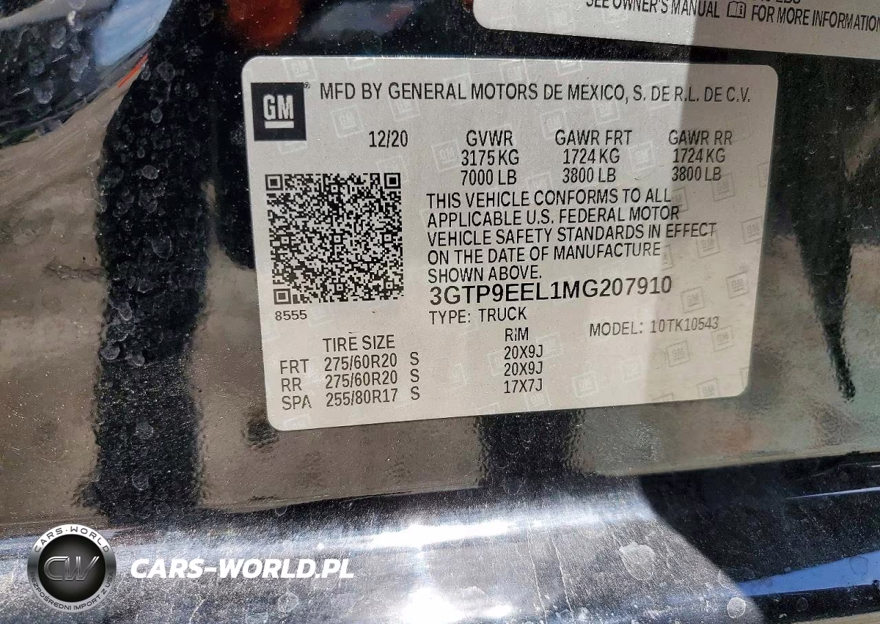 2021 GMC Sierra K1500 At4 VIN:3GTP9EEL1MG207910 - 12