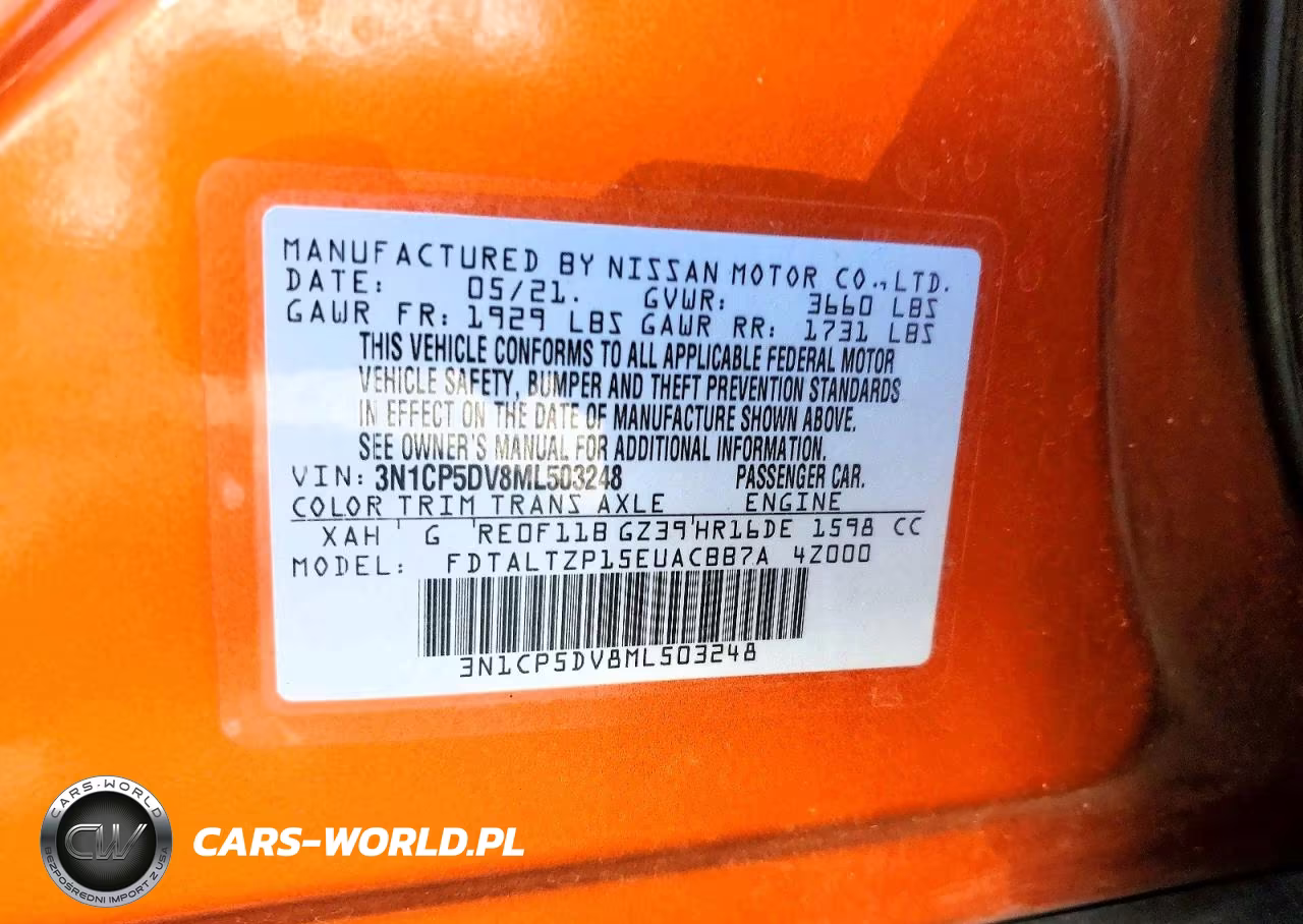 2021 Nissan Kicks Sr VIN:3N1CP5DV8ML503248 - 13