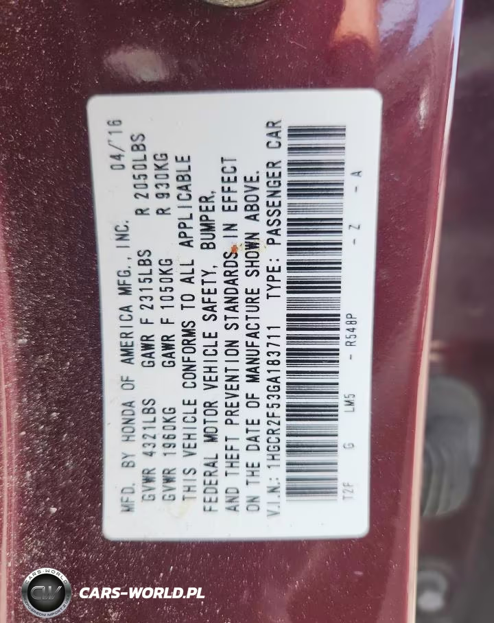2016 Honda Accord Sport VIN:1HGCR2F53GA183711 - 12