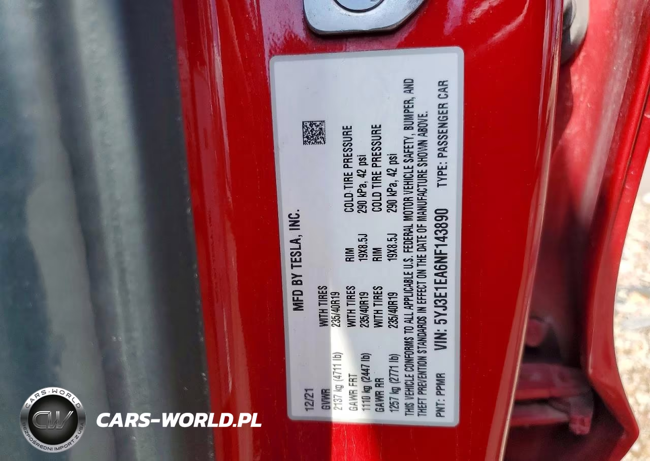 2022 Tesla Model 3 VIN:5YJ3E1EA6NF143890 - 12