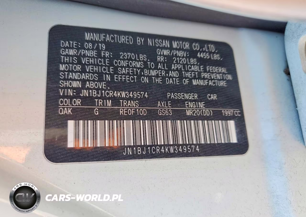 2019 Nissan Rogue Sport S VIN:JN1BJ1CR4KW349574 - 13
