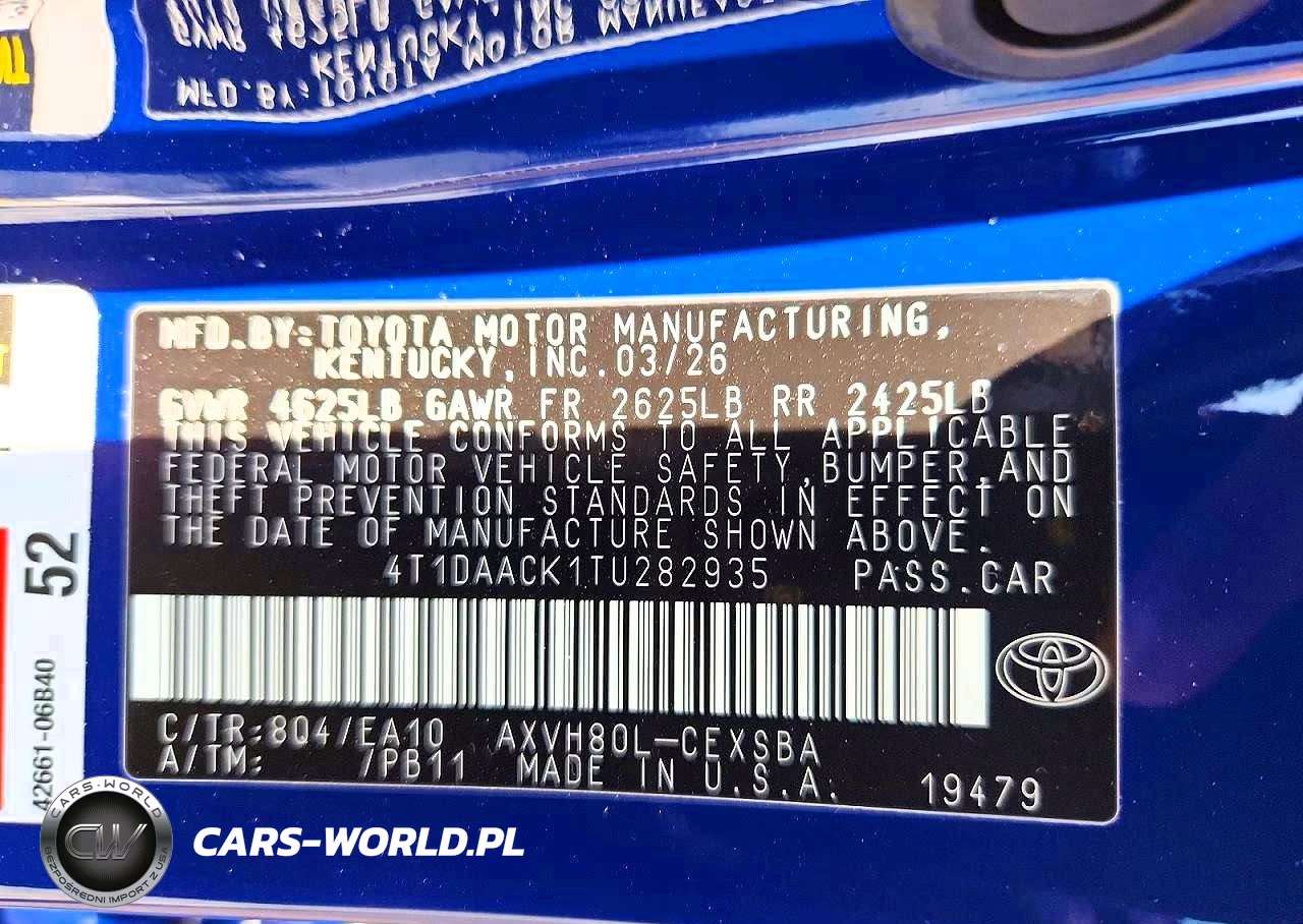 2026 Toyota Camry VIN:4T1DAACK1TU282935 - 13
