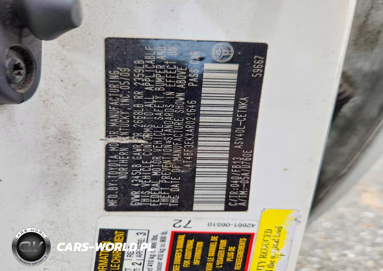 2010 Toyota Camry Base VIN:4T4BF3EKXAR021646 - 12